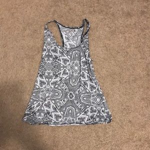 Aztec print racer back tank